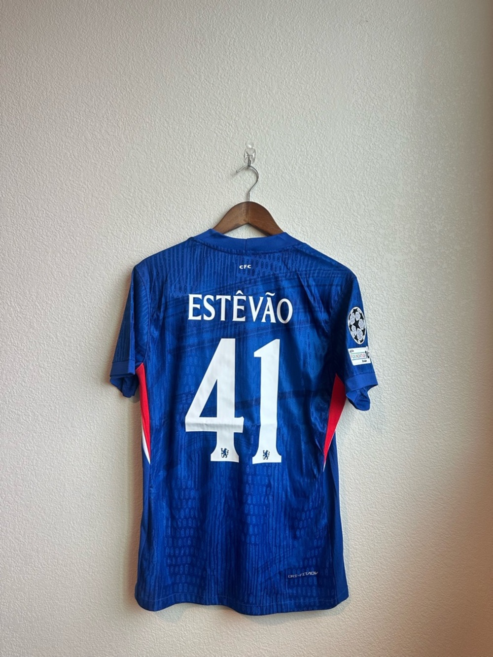 Chelsea 25/26 Jersey - Estevao - Size M - Champions League